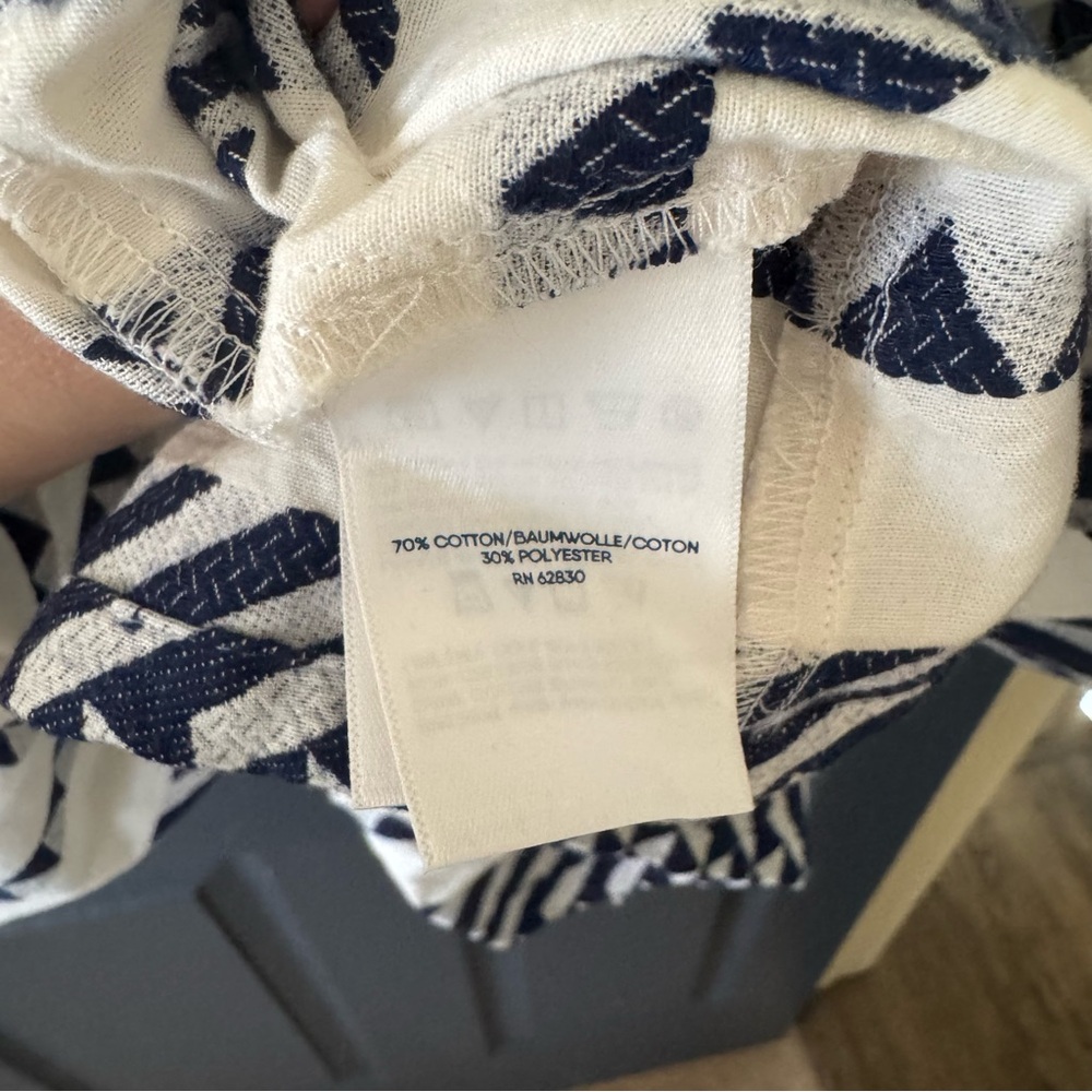 Navy and White Patterned Women's Sweater - Picture 4 of 4
